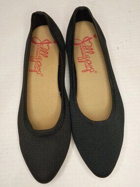Jellypop Apex Black Knit Memory Foam Ballet Flats Women’s Size 8M